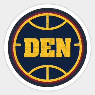 Denver Vintage Basketball Sticker